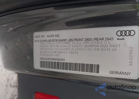 2019 Audi A7 55 Premium from USA, damaged, VIN WAUU2AF29KN024293